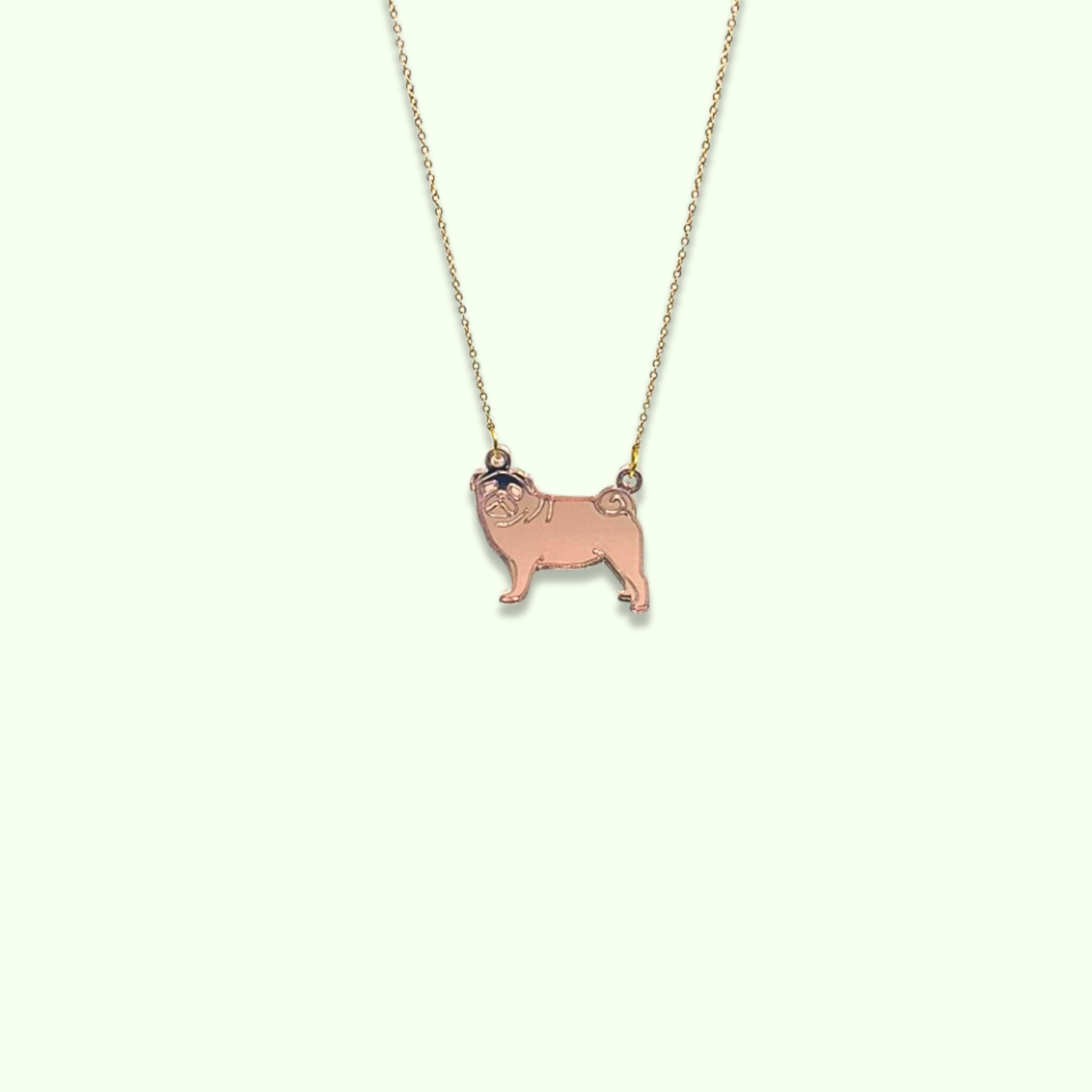Pug Pendant Necklace