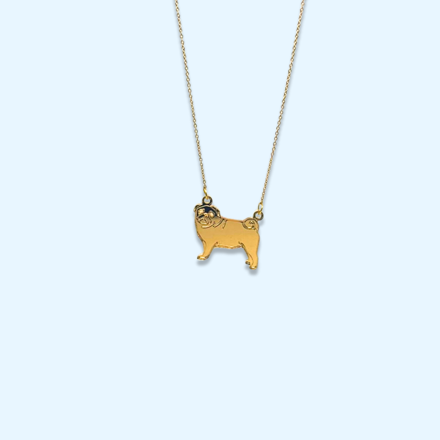 Pug Pendant Necklace