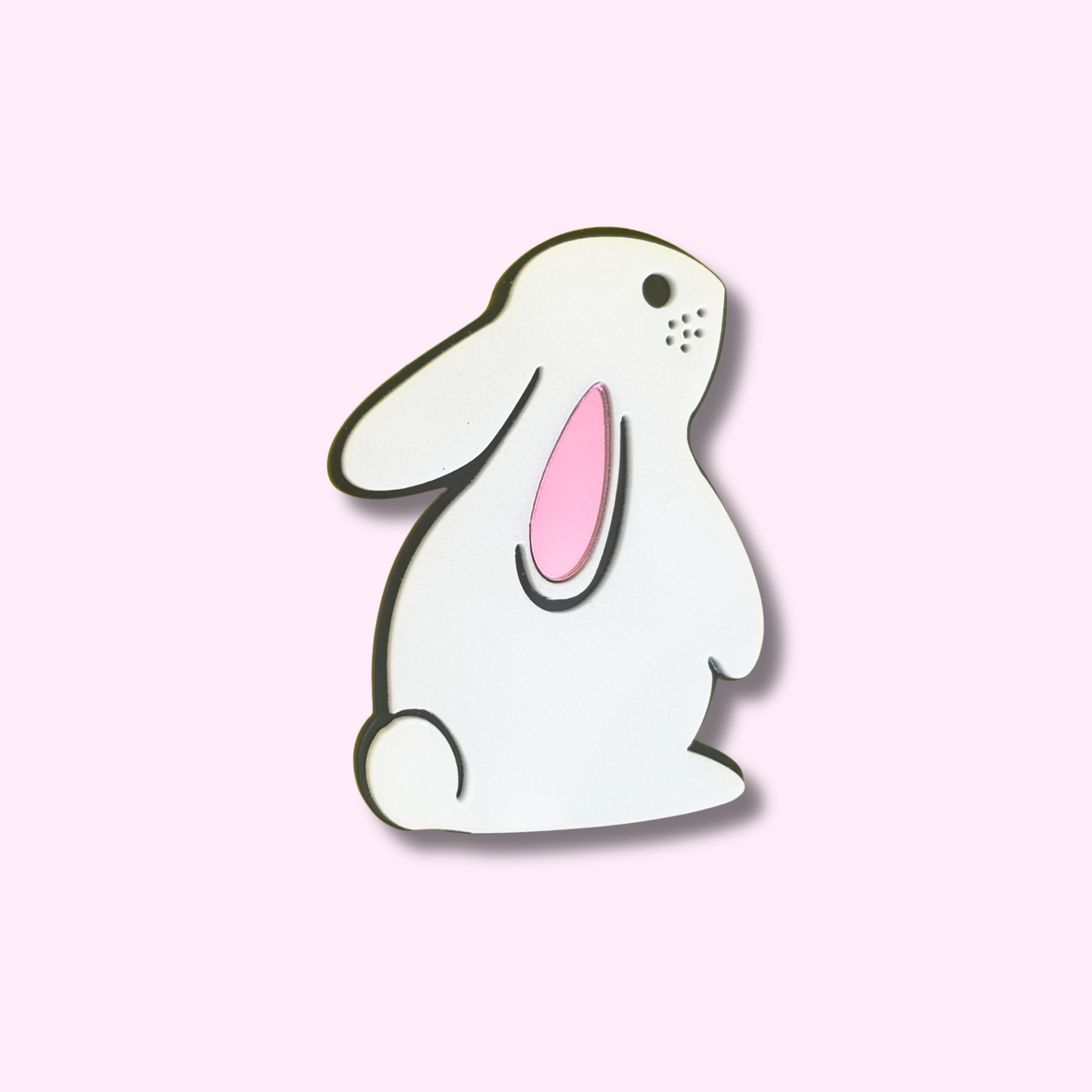 White Bunny Pin