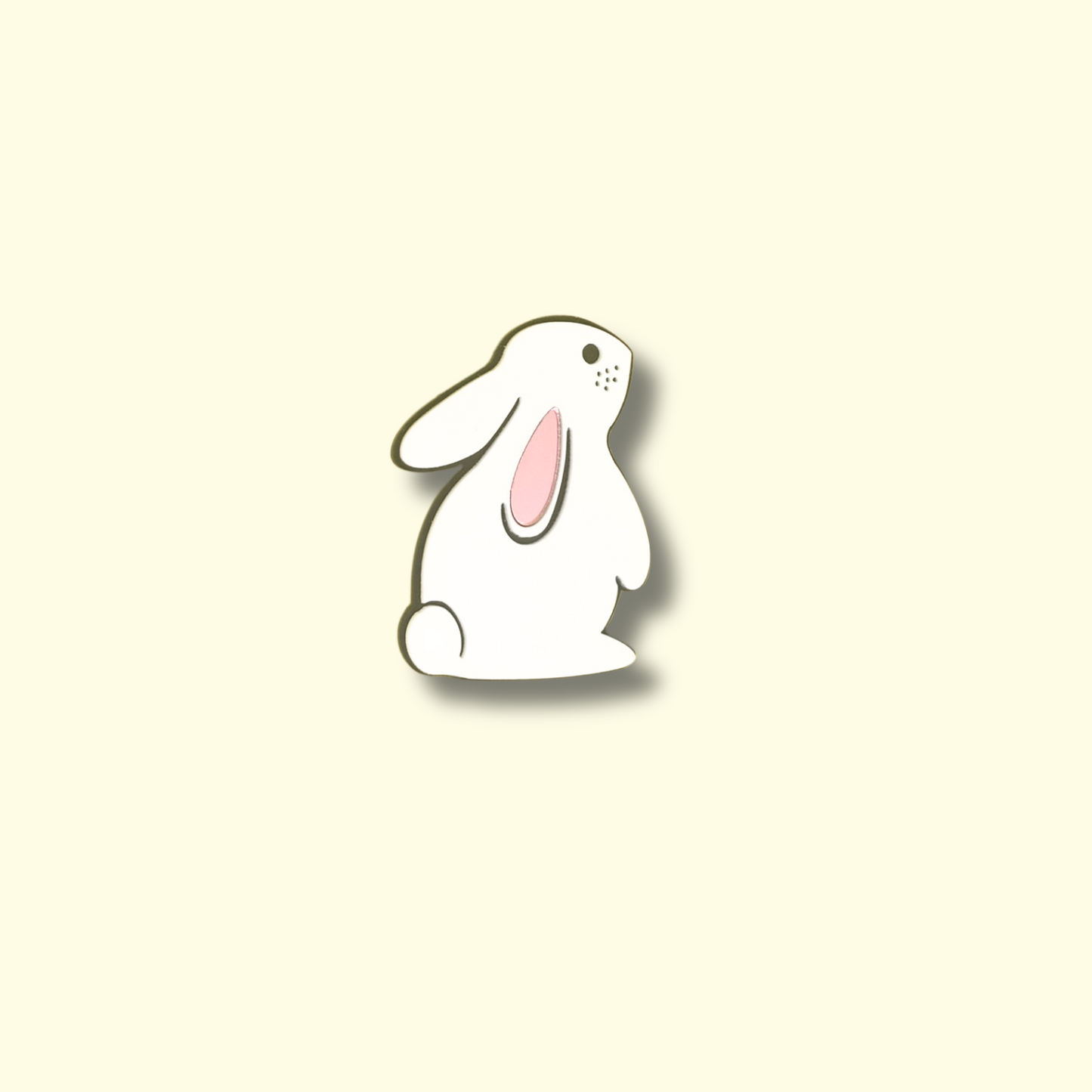 White Bunny Pin