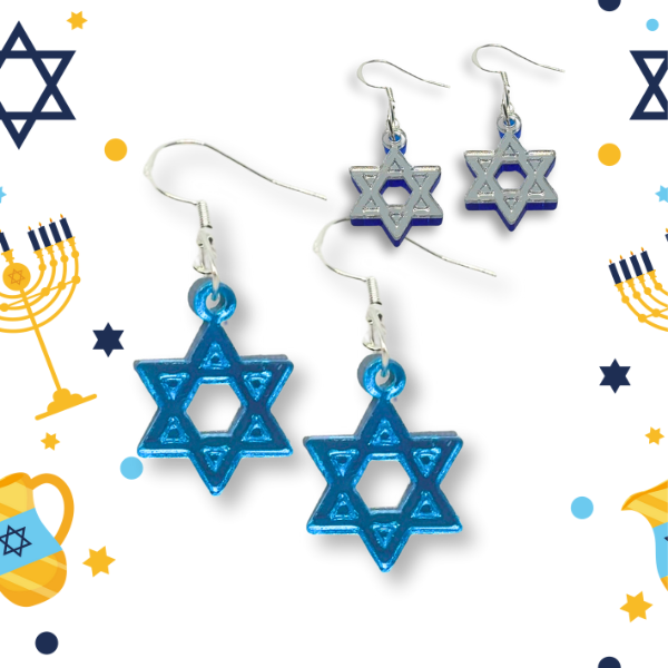 Reversible Magen David Earrings