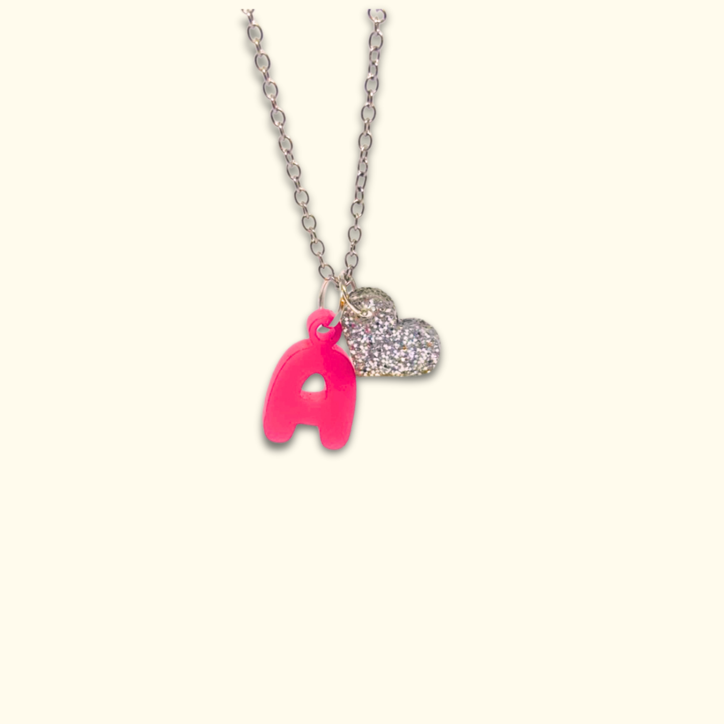 Heart Charm Initial Necklace