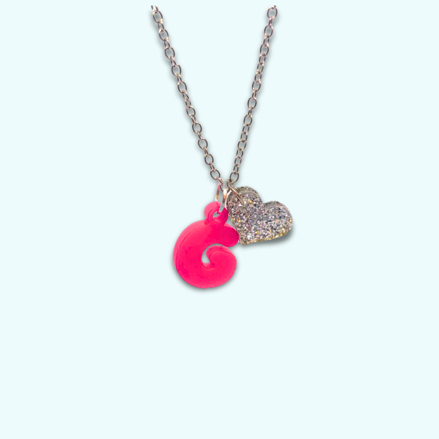 Heart Charm Initial Necklace
