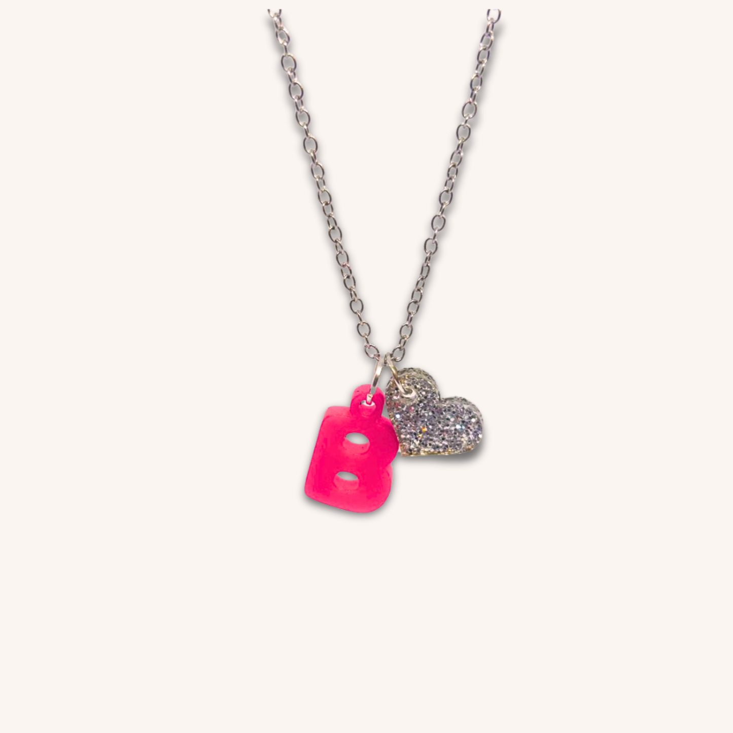 Heart Charm Initial Necklace
