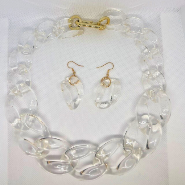 Cuban Link Acrylic Earrings