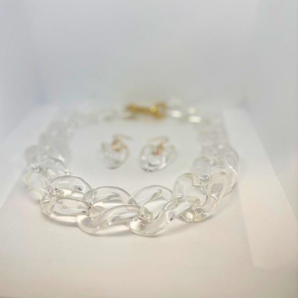 Cuban Link Acrylic Earrings