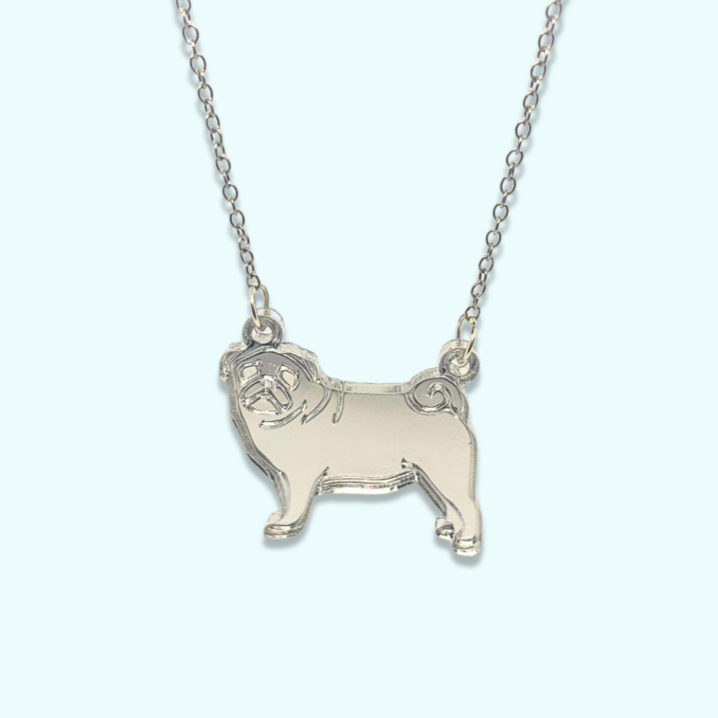 Pug Pendant Necklace