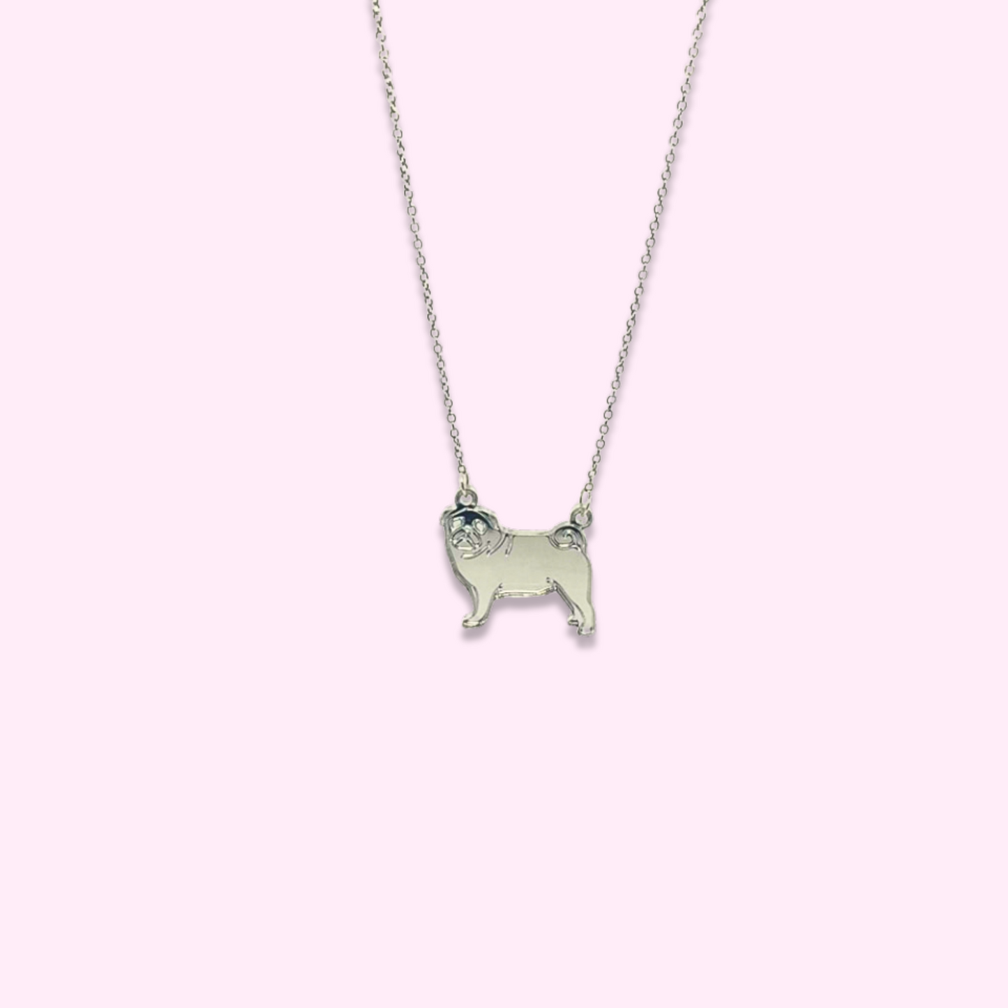 Pug Pendant Necklace