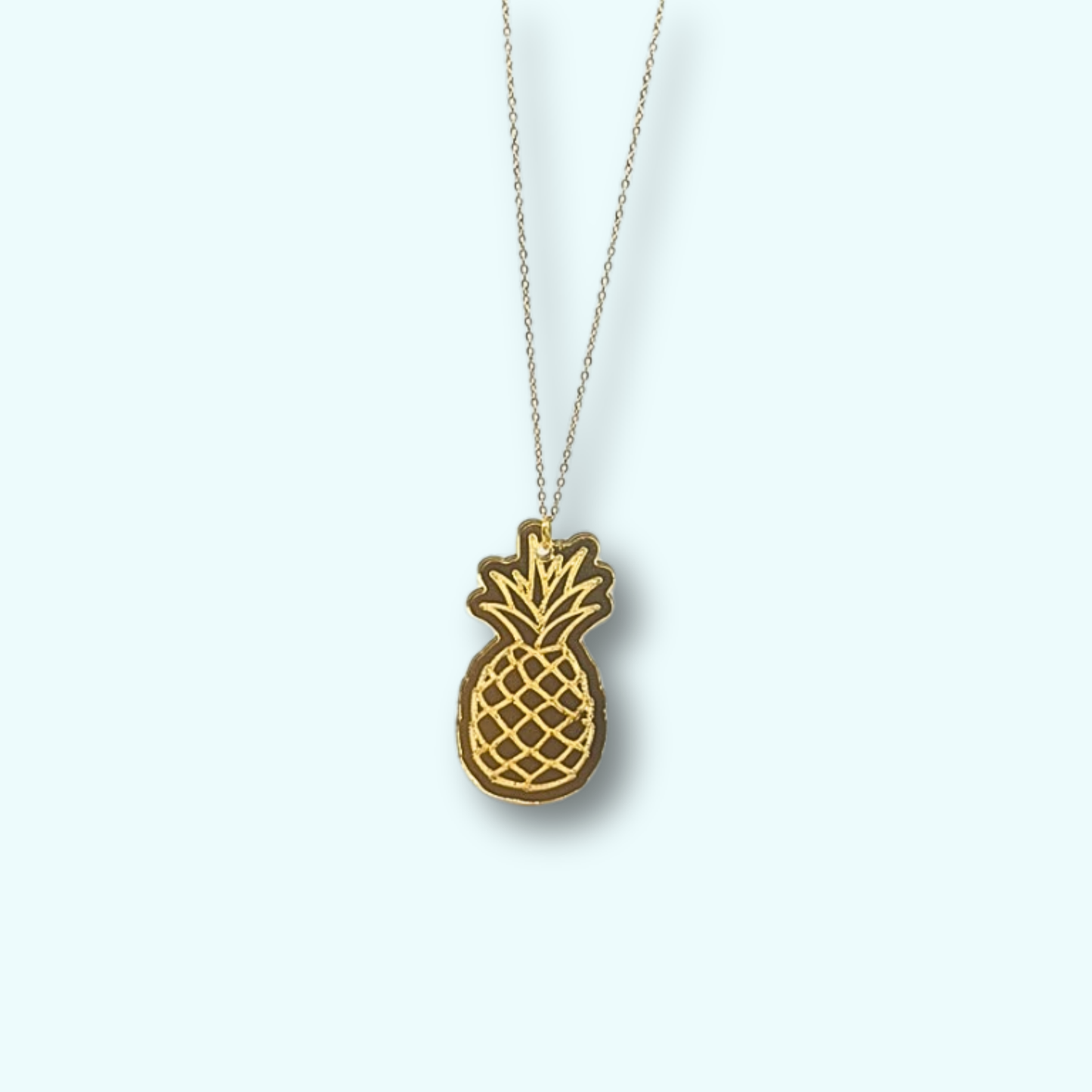 Etched Pineapple Necklace