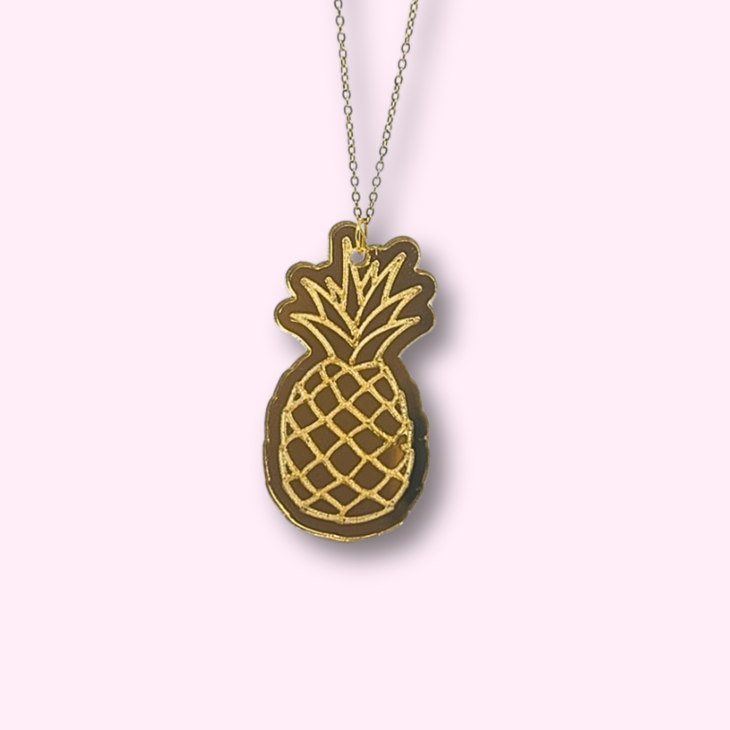 Etched Pineapple Necklace
