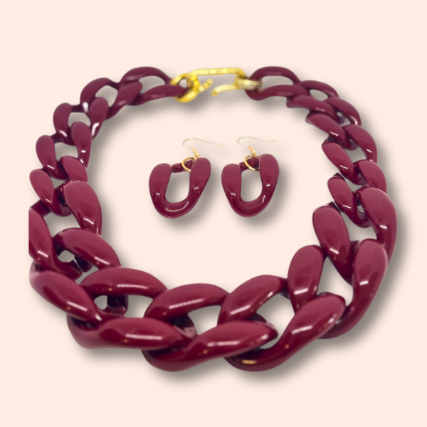Cuban Link Acrylic Earrings