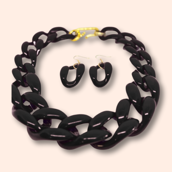 Cuban Link Acrylic Earrings