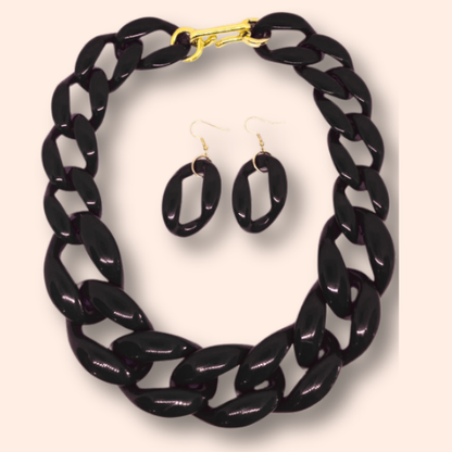 Cuban Link Acrylic Earrings