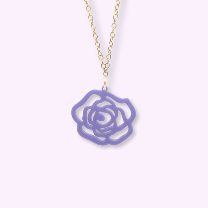 Grande Rose Silhouette Necklace