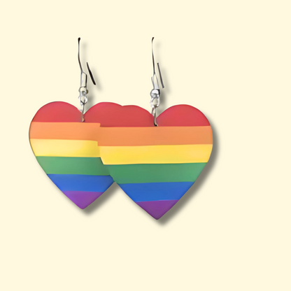 Rainbow Heart Earrings