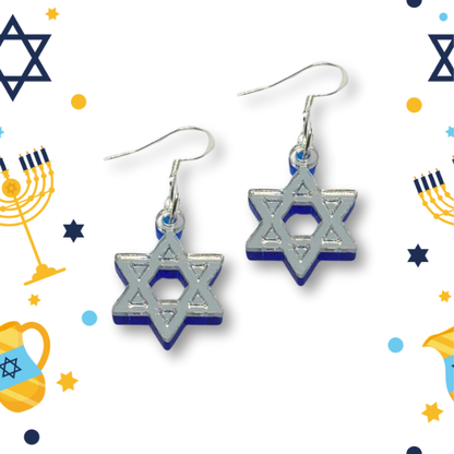 Reversible Magen David Earrings