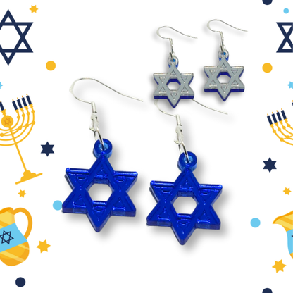 Reversible Magen David Earrings