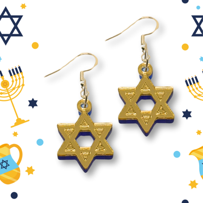 Reversible Magen David Earrings