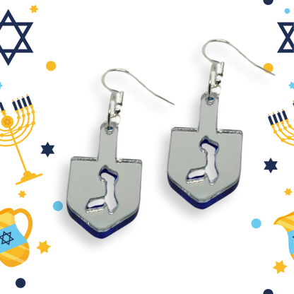 Reversible Dreidel Earrings
