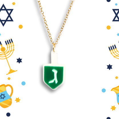 Dreidel Necklace: Multiple Colour Options