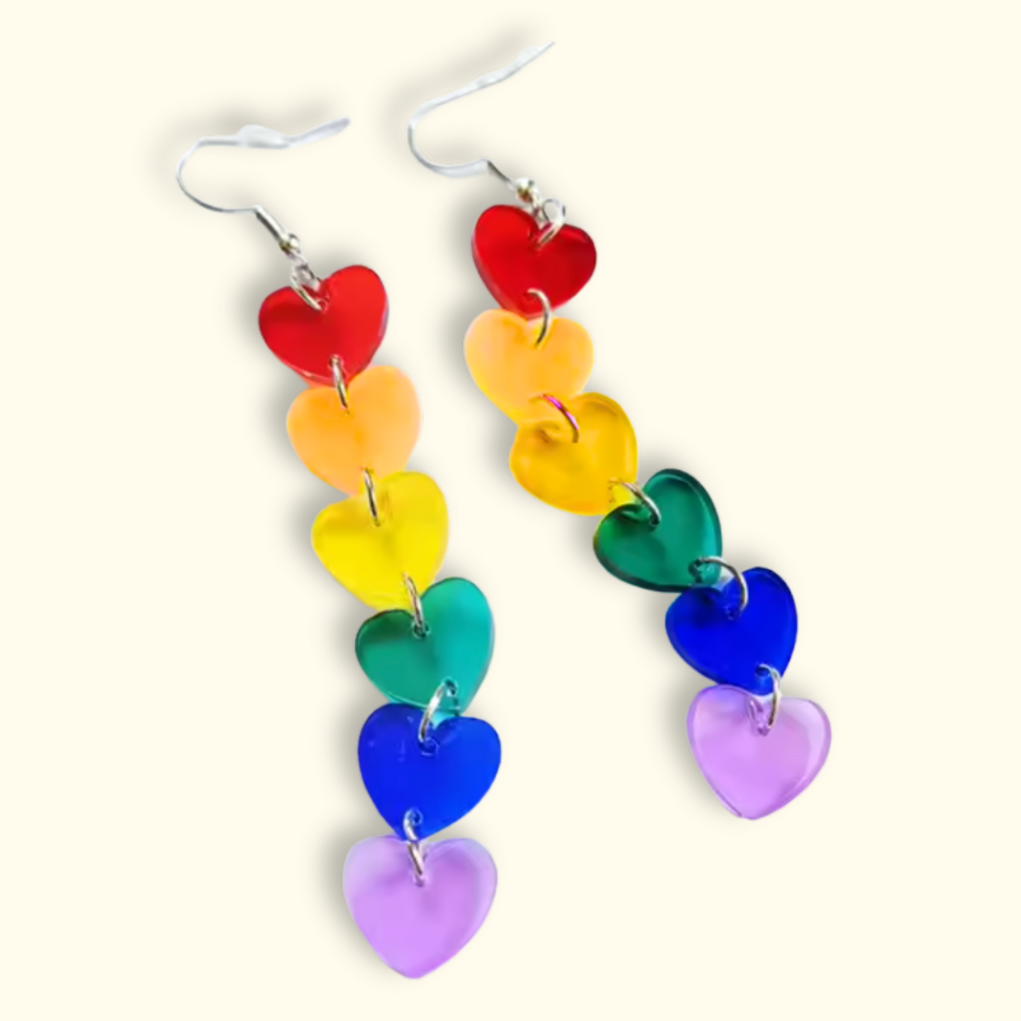 Rainbow Heart Dangles