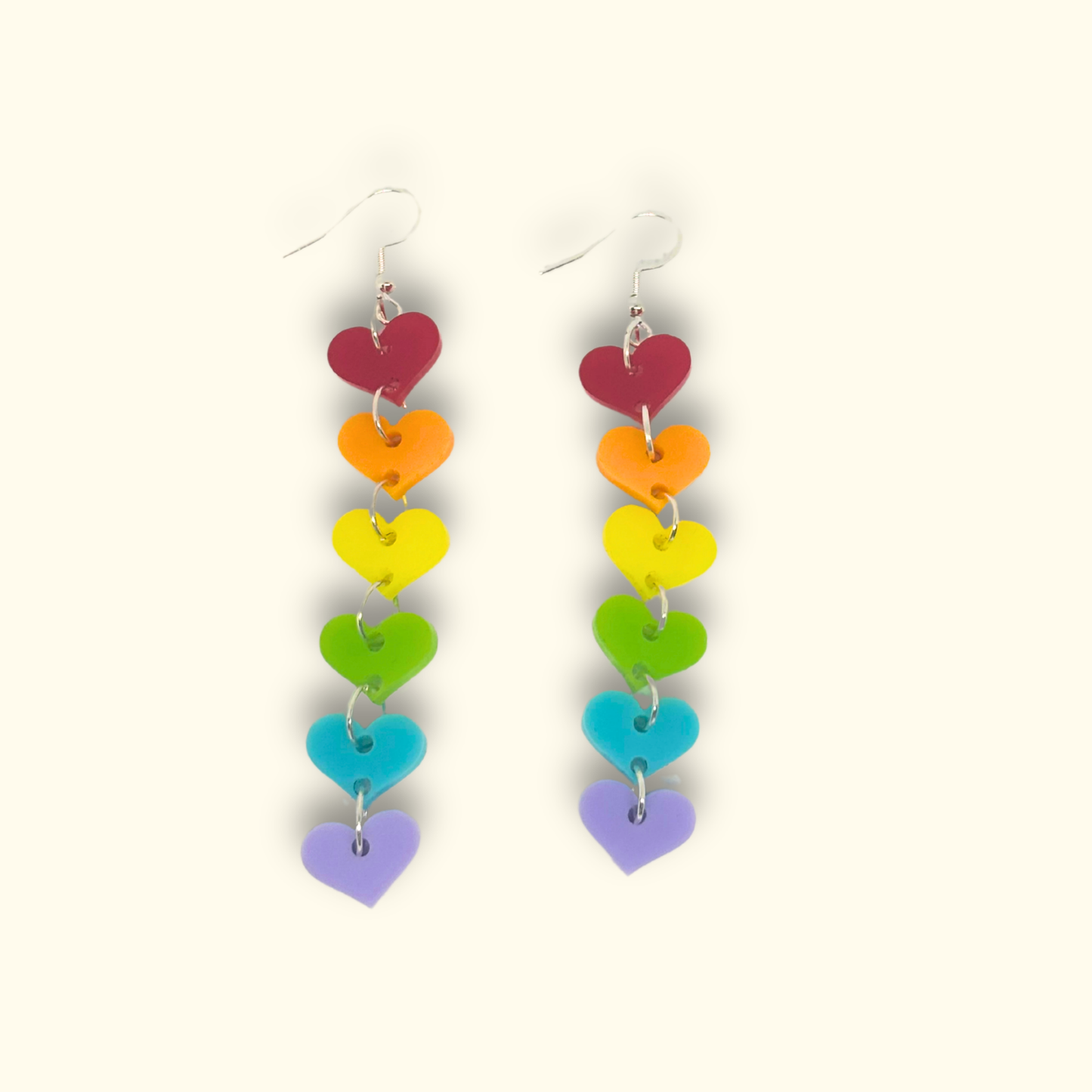 Rainbow Heart Dangles