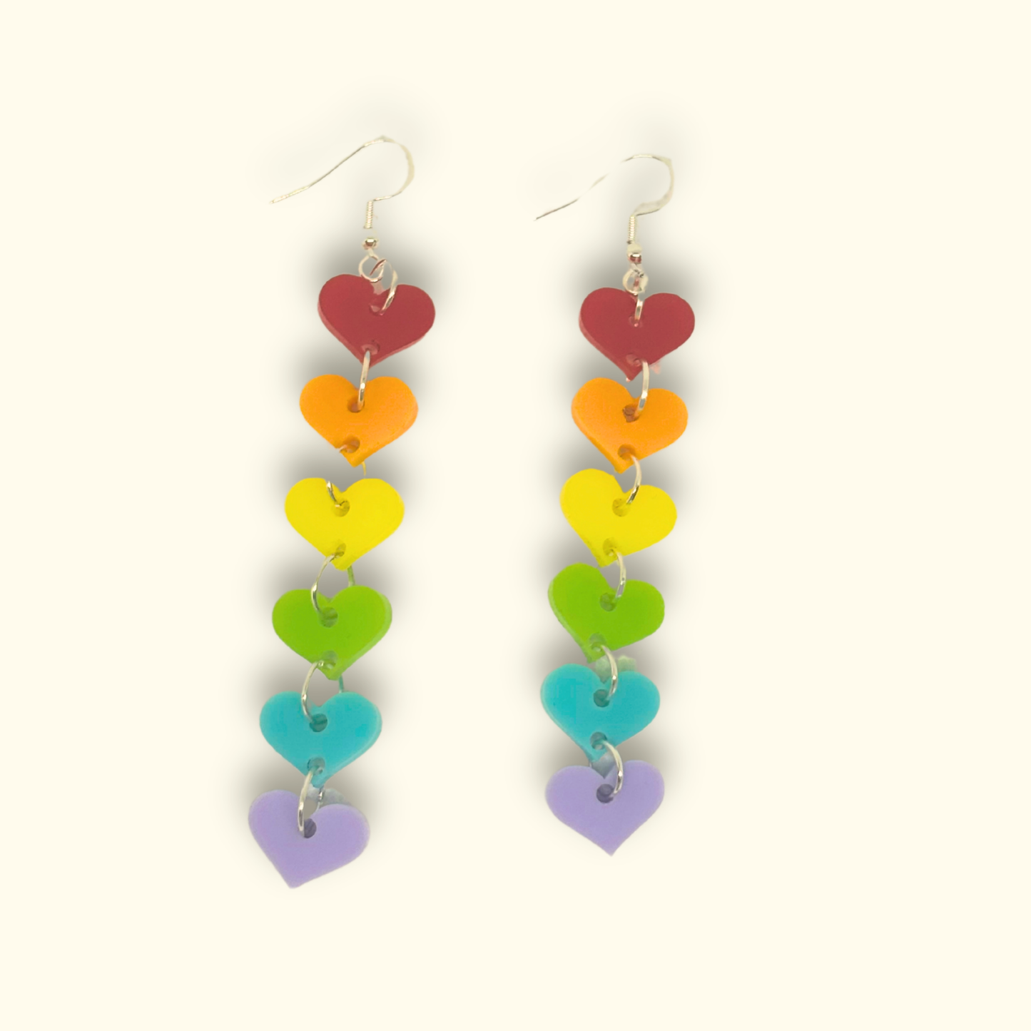 Rainbow Heart Dangles