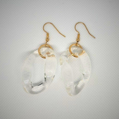 Cuban Link Acrylic Earrings