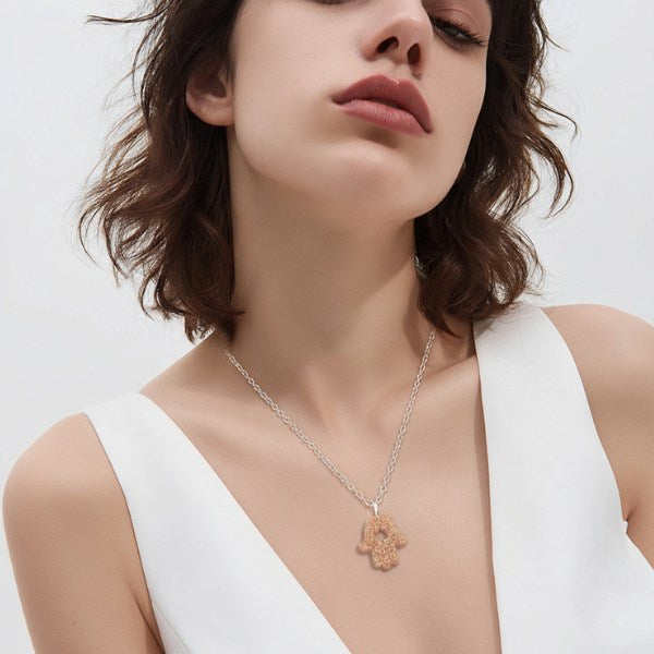 Bronze Magen David (Star of David) Hamsa