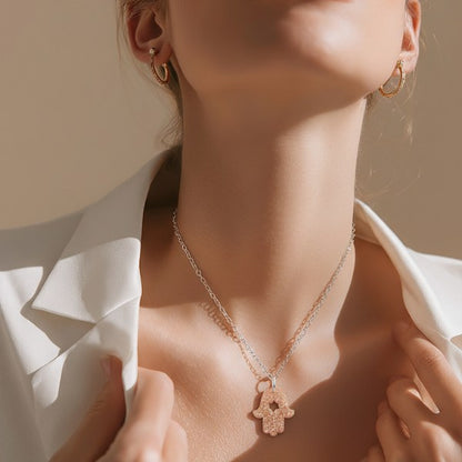 Bronze Magen David (Star of David) Hamsa