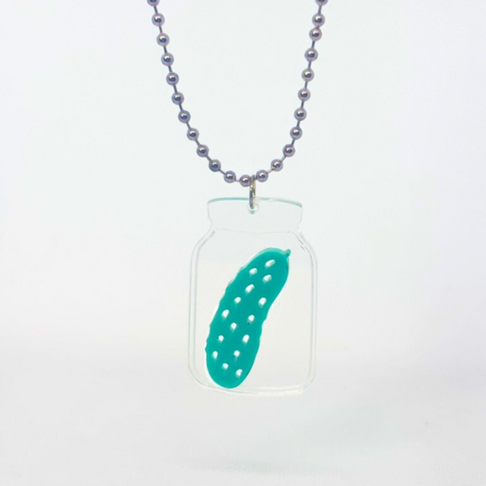 Pickle in a Jar Necklace